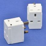 3 Ways UK Plug with Socket